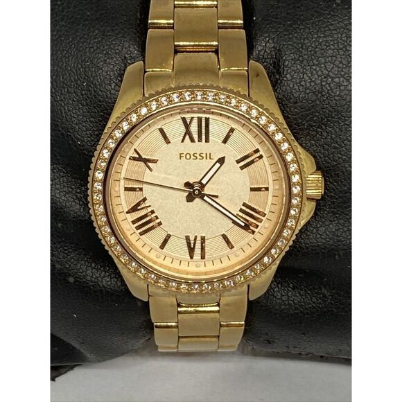 Fossil Cecile AM4578 Women's Stainless Steel Rose Analog Dial Quartz Watch FR93 - Picture 2 of 12